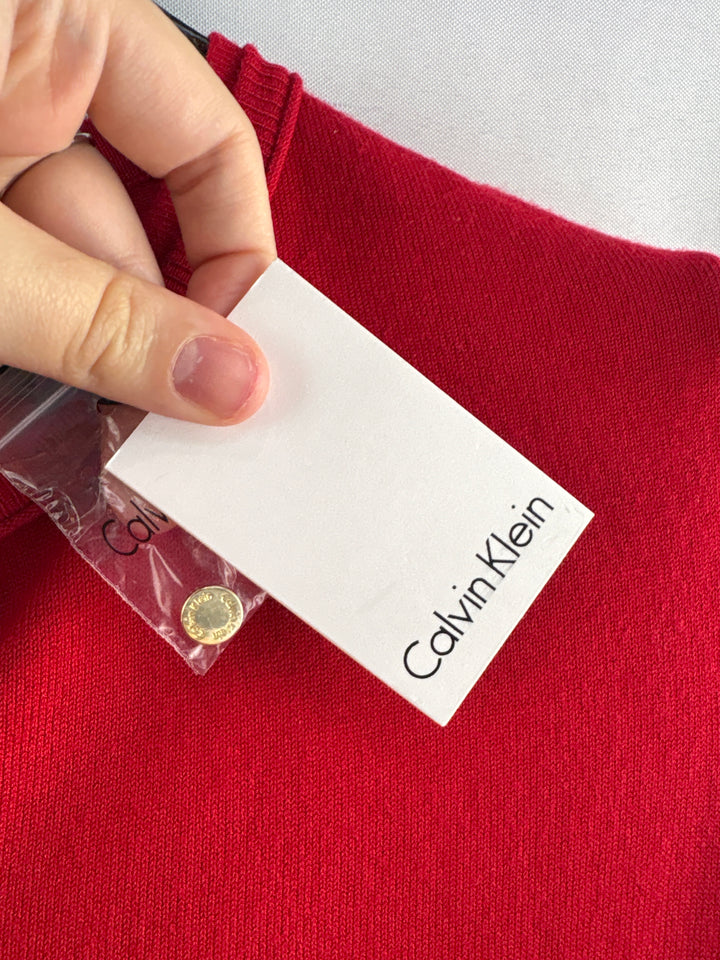 Women’s Calvin Klein Small Bright Red Cardigan
