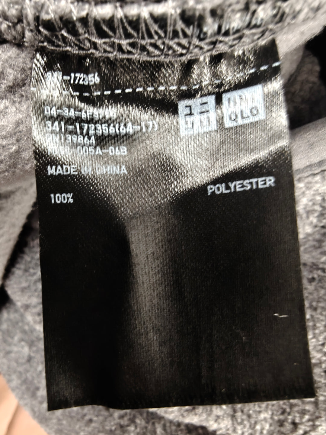 Men’s Uniqlo Full Zip Fleece Jacket Gray XL