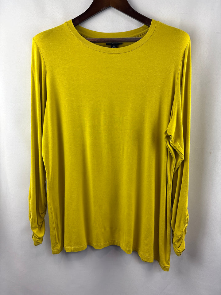 Women’s Alfani Size 2X Mustard Yellow Long Sleeve Shirt