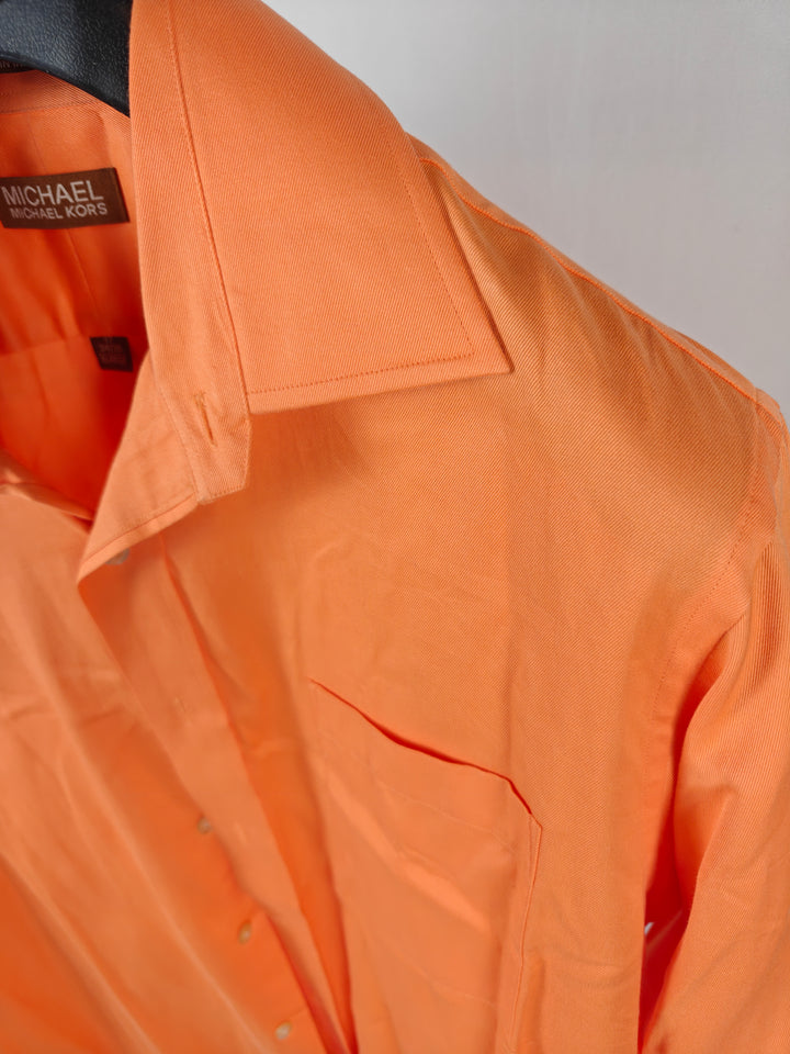 Men’s Michael Kors Dress Shirt Orange XL 17 34/35