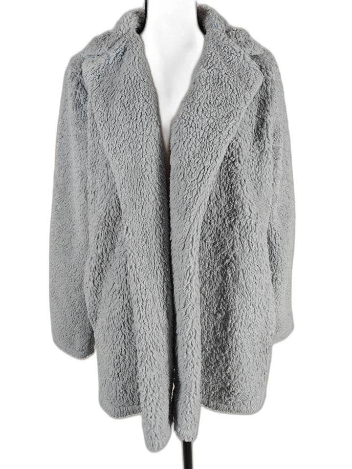 Women Splendid Sherpa Coat Light Blue Size XS