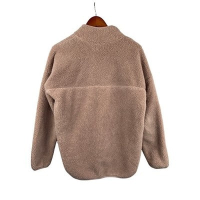 Women's Time and Tru Blush Pink Polyester Zip Up Sweater - Size S(4-6)