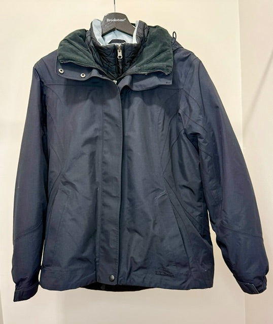 L.L.Bean Women’s 3‑in‑1 Jacket – Black Shell &amp; Removable Insulated Liner SzL