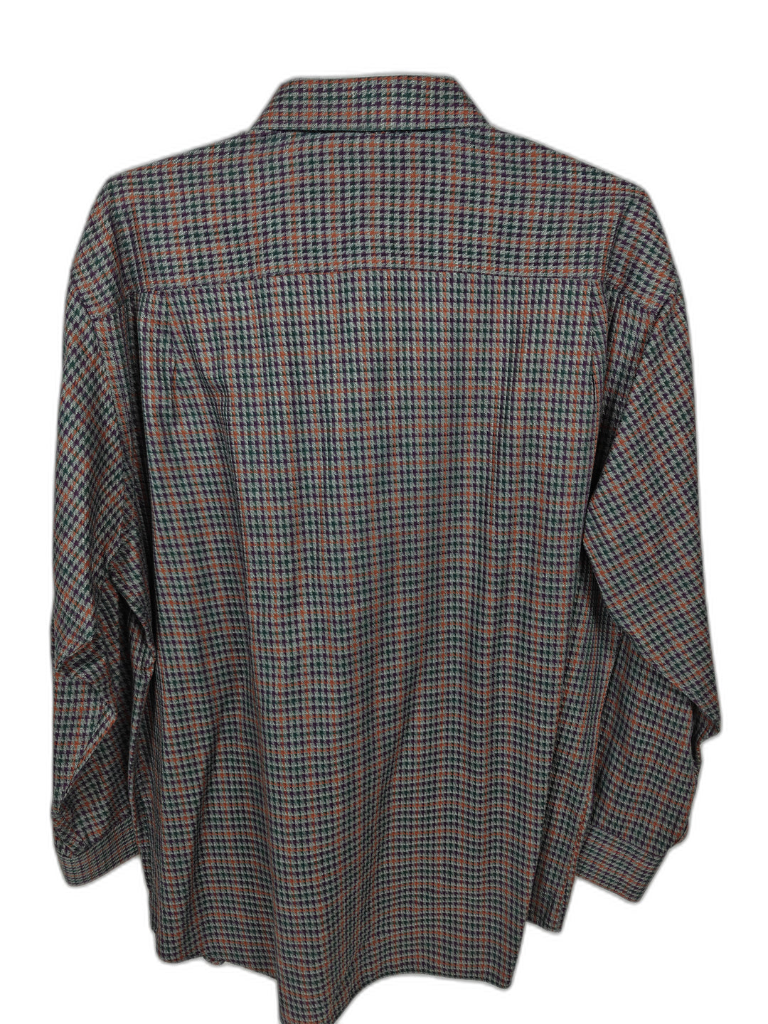 Paul Fredrick 16 34 Tailored Fit Non-Iron Dress Shirt Multicolor Check Two Ply Cotton