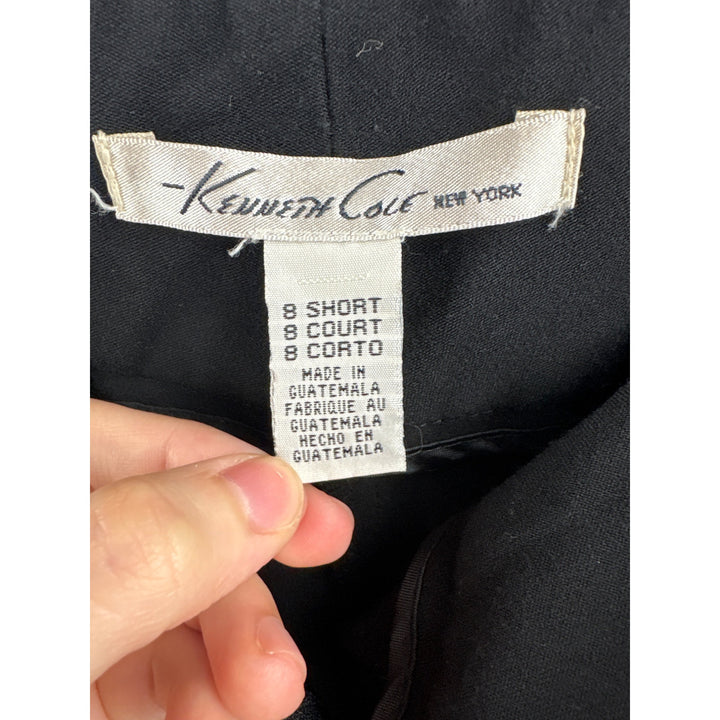 Kenneth Cole New York Womens Black Dress Pants Size 8 Short Made In Guatemala