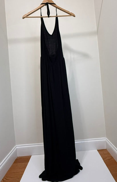Go Couture Modal Halter Black Maxi Dress SzL