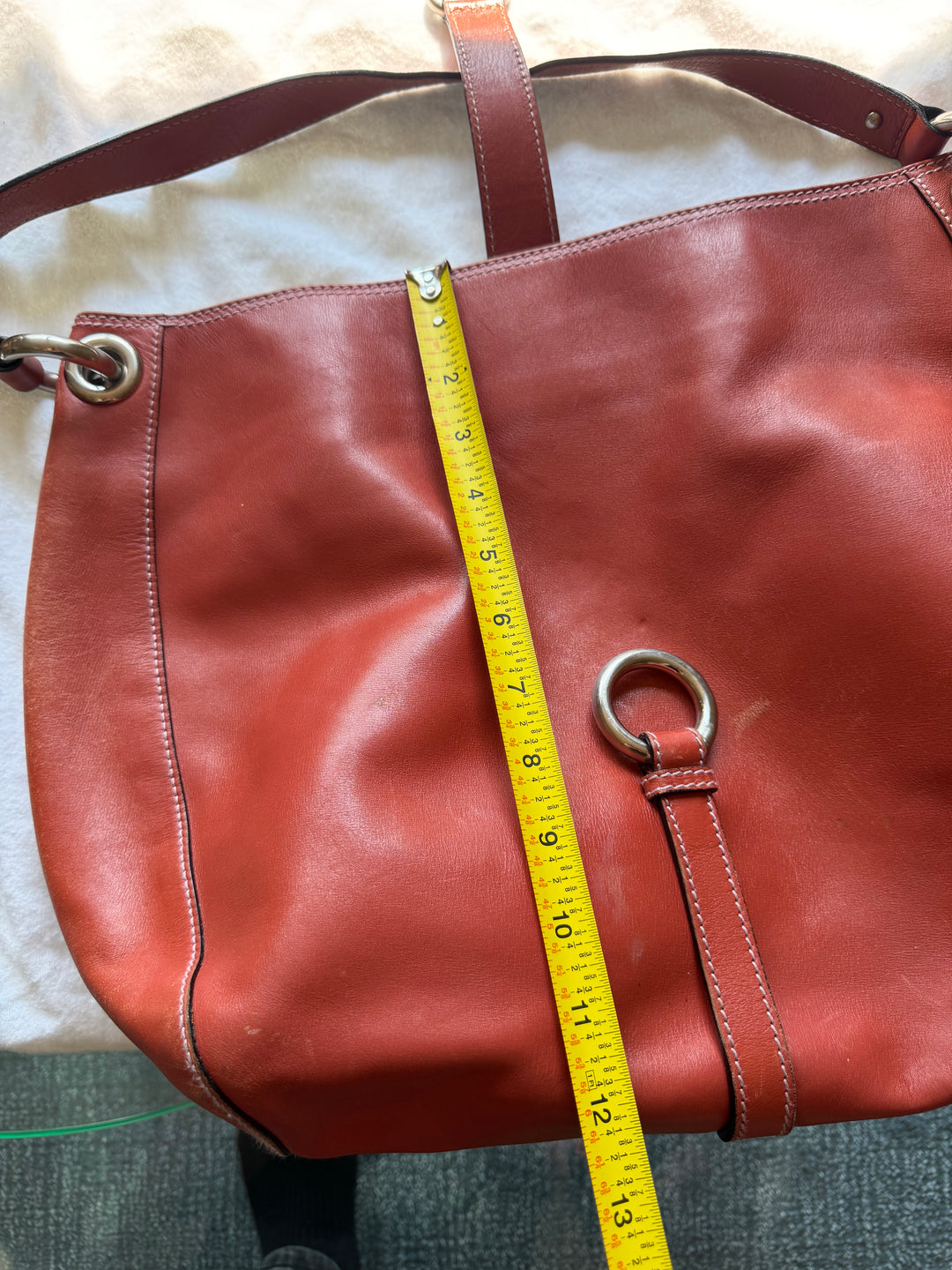 Marc Jacobs Collection Burnt Orange Leather Hobo Shoulder Bag Large