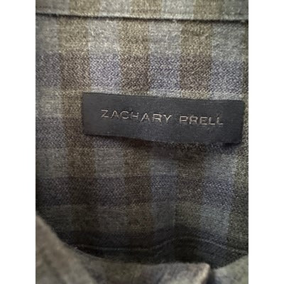Men’s Zachary Prell Blue/Gray Check Button Down Sz Sm
