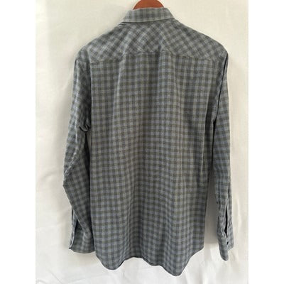 Men’s Zachary Prell Blue/Gray Check Button Down Sz Sm