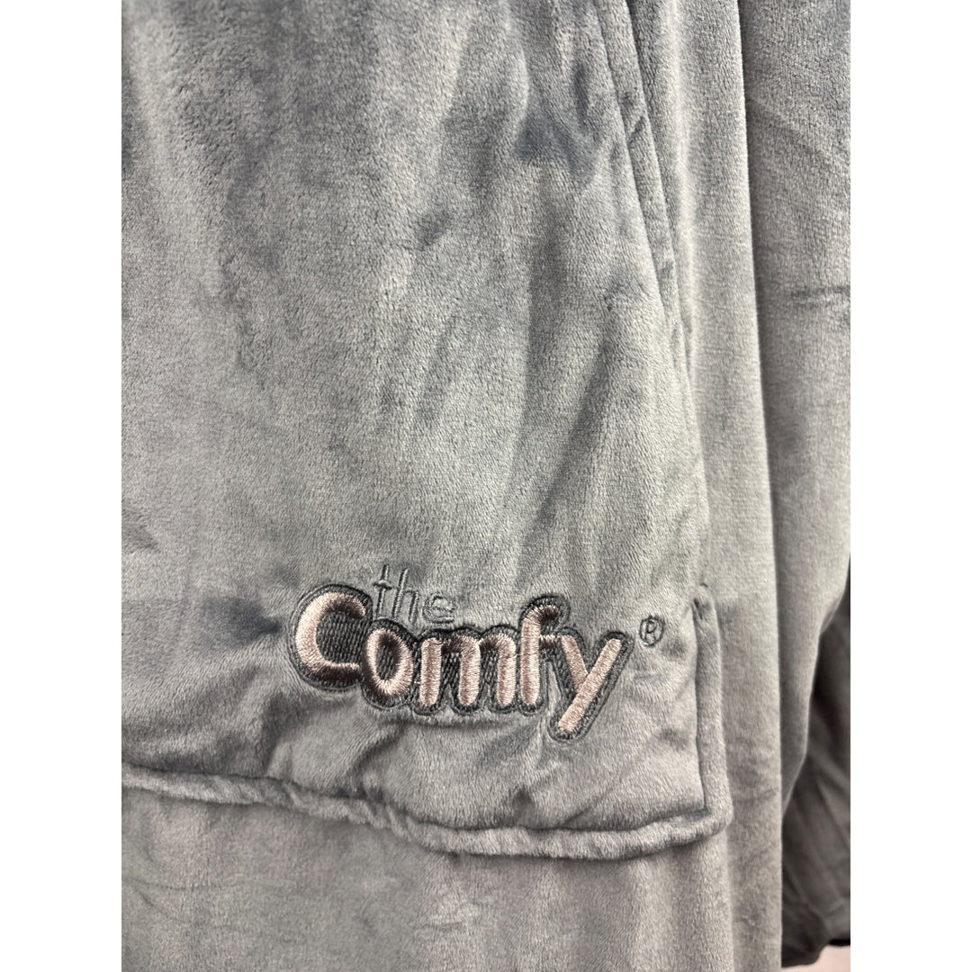 Unisex The Comfy One Size Fleece Lined Gray Wearable Blanket Hoodie