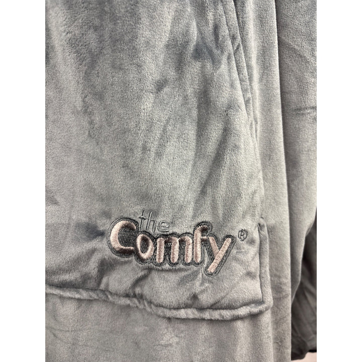 Unisex The Comfy One Size Fleece Lined Gray Wearable Blanket Hoodie