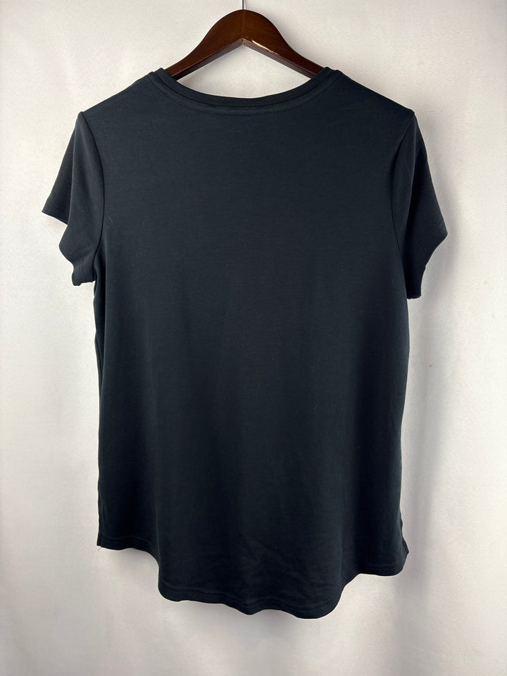 Women’s Isaac Mizrahi Live Large Black T-Shirt