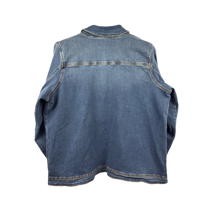 Women’s d&co. 1X Medium Blue Wash Jean Jacket