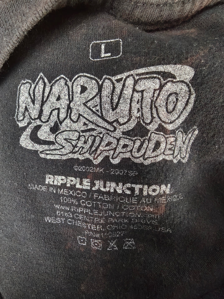 Mens Naruto Shippuden Graphic T Shirt Black Size L