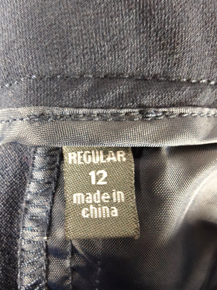 Womens Regular Dress Pants Navy Blue Size 12