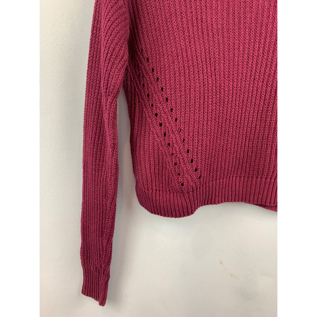 Arizona Jean Co. Womens Burgundy Knit Sweater XS 100% Cotton