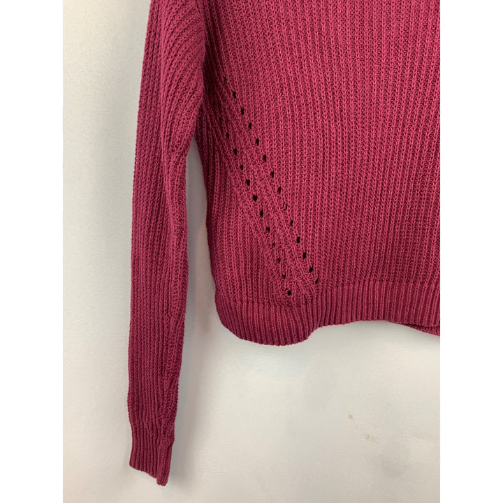 Arizona Jean Co. Womens Burgundy Knit Sweater XS 100% Cotton