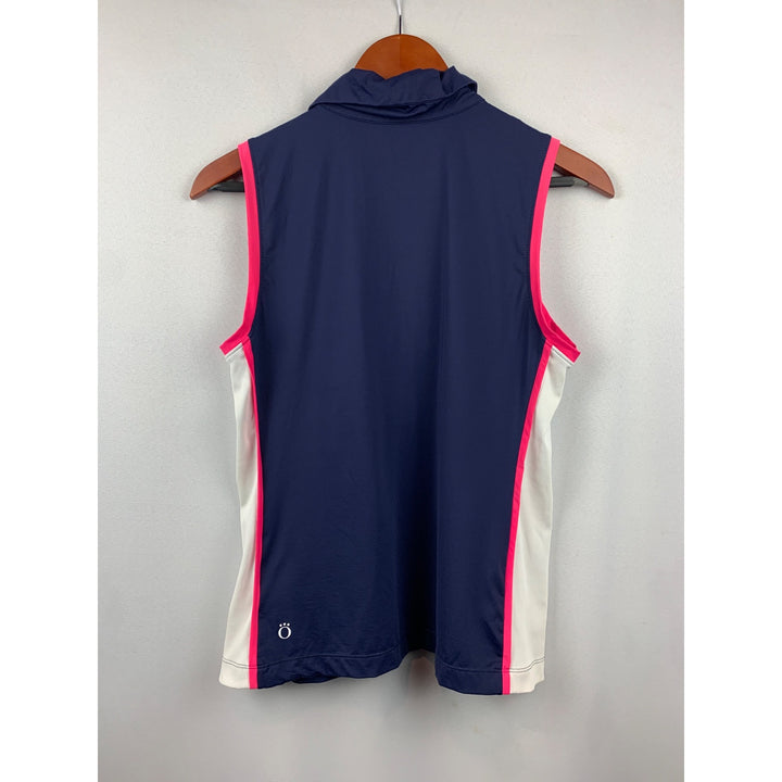 Women's Kinona Blue Pink Zip Up Top Size S