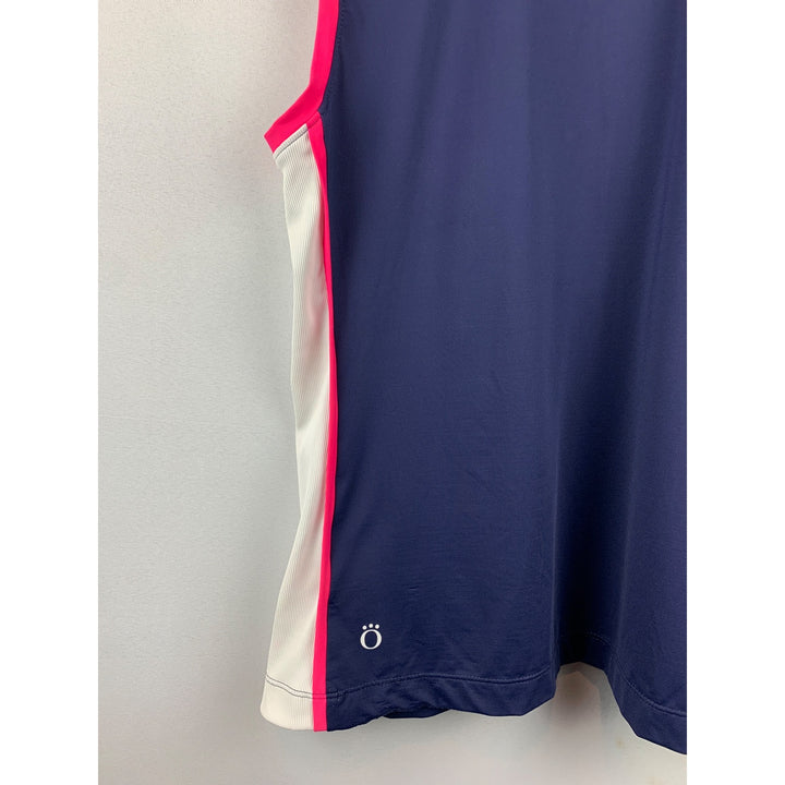 Women's Kinona Blue Pink Zip Up Top Size S