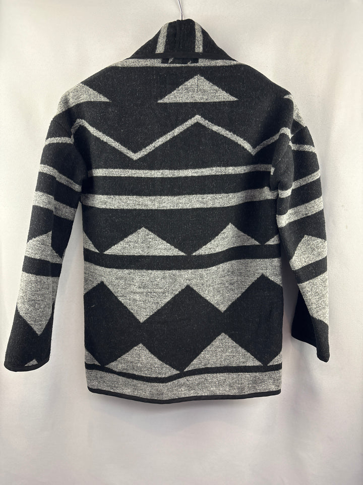 Women’s Montanaco Small Gray &amp; Black Patterned Jacket