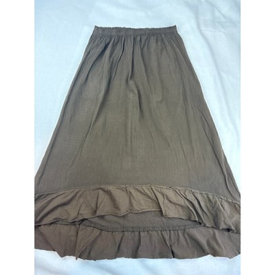 Women’s Oh My Gauze! Size 2 Brown High Low Skirt.