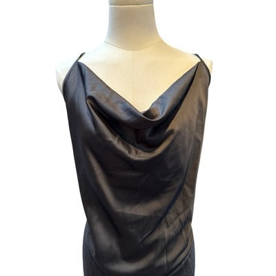 Women’s Forever 21 Silver Spaghetti Strap Satin Dress Sz L
