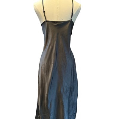 Women’s Forever 21 Silver Spaghetti Strap Satin Dress Sz L