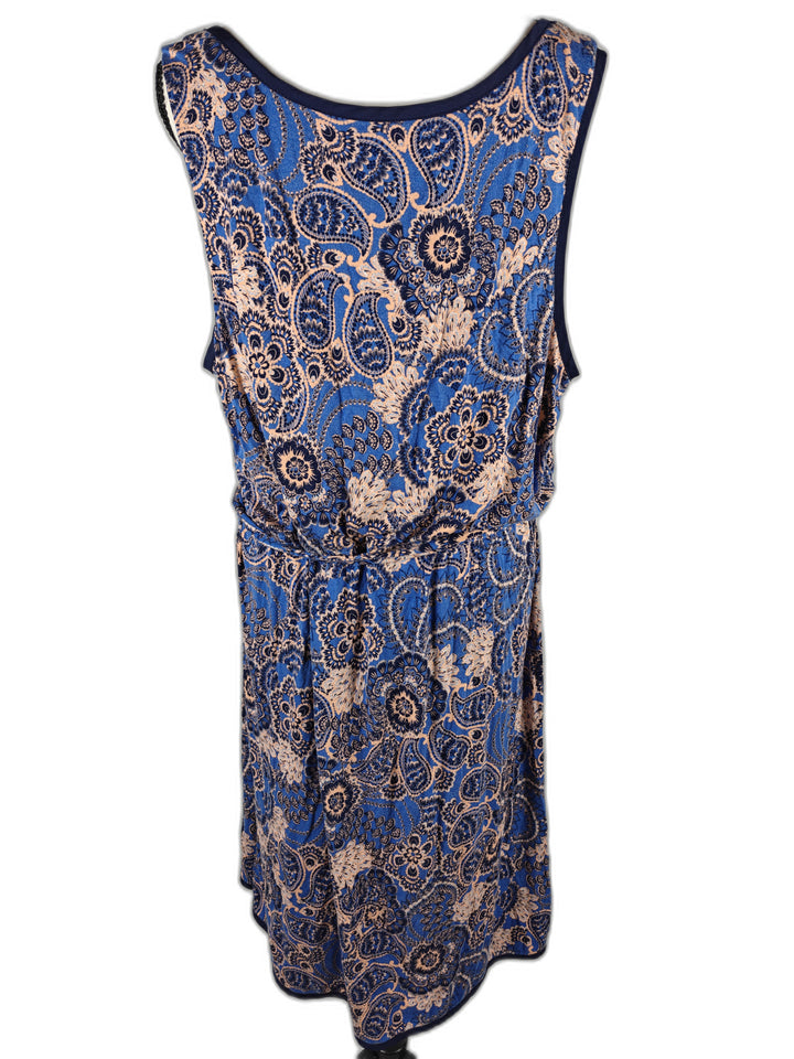 Women’s a.n.a. Sleeveless Midi Dress Blue Paisley Size 1X