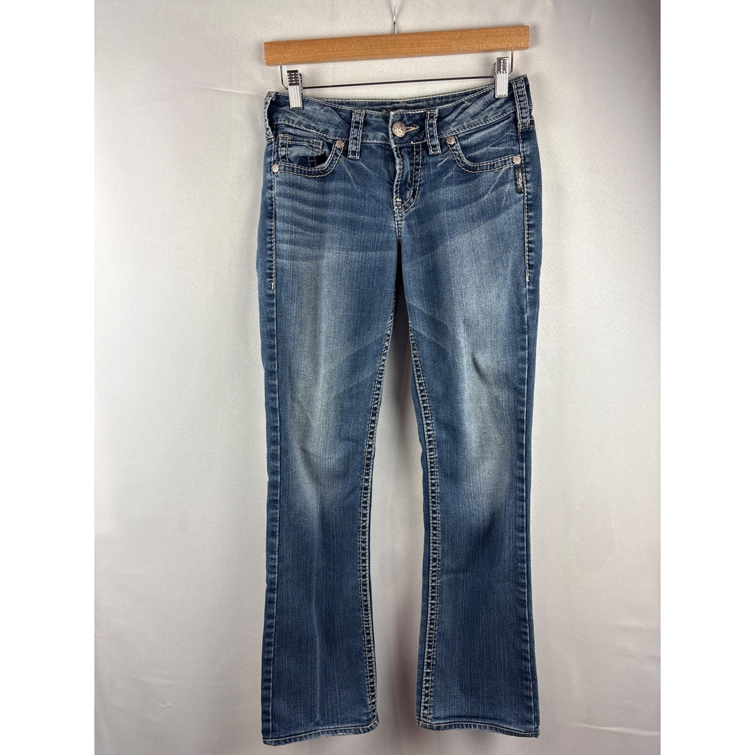 Silver Jeans Co. Suki Mid Slim Bootcut Jeans W27/L33 Blue Denim Womens