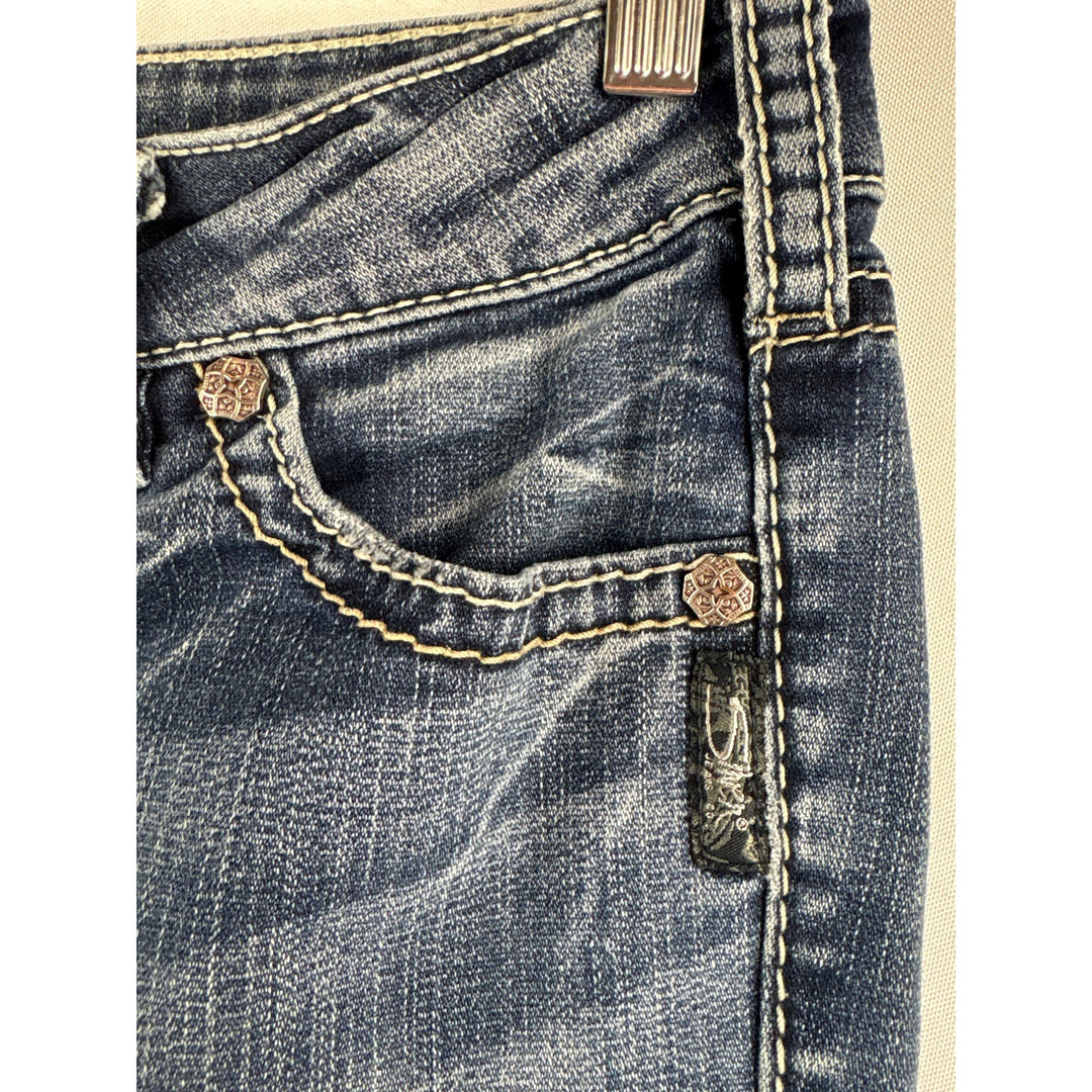 Silver Jeans Co. Suki Mid Slim Bootcut Jeans W27/L33 Blue Denim Womens