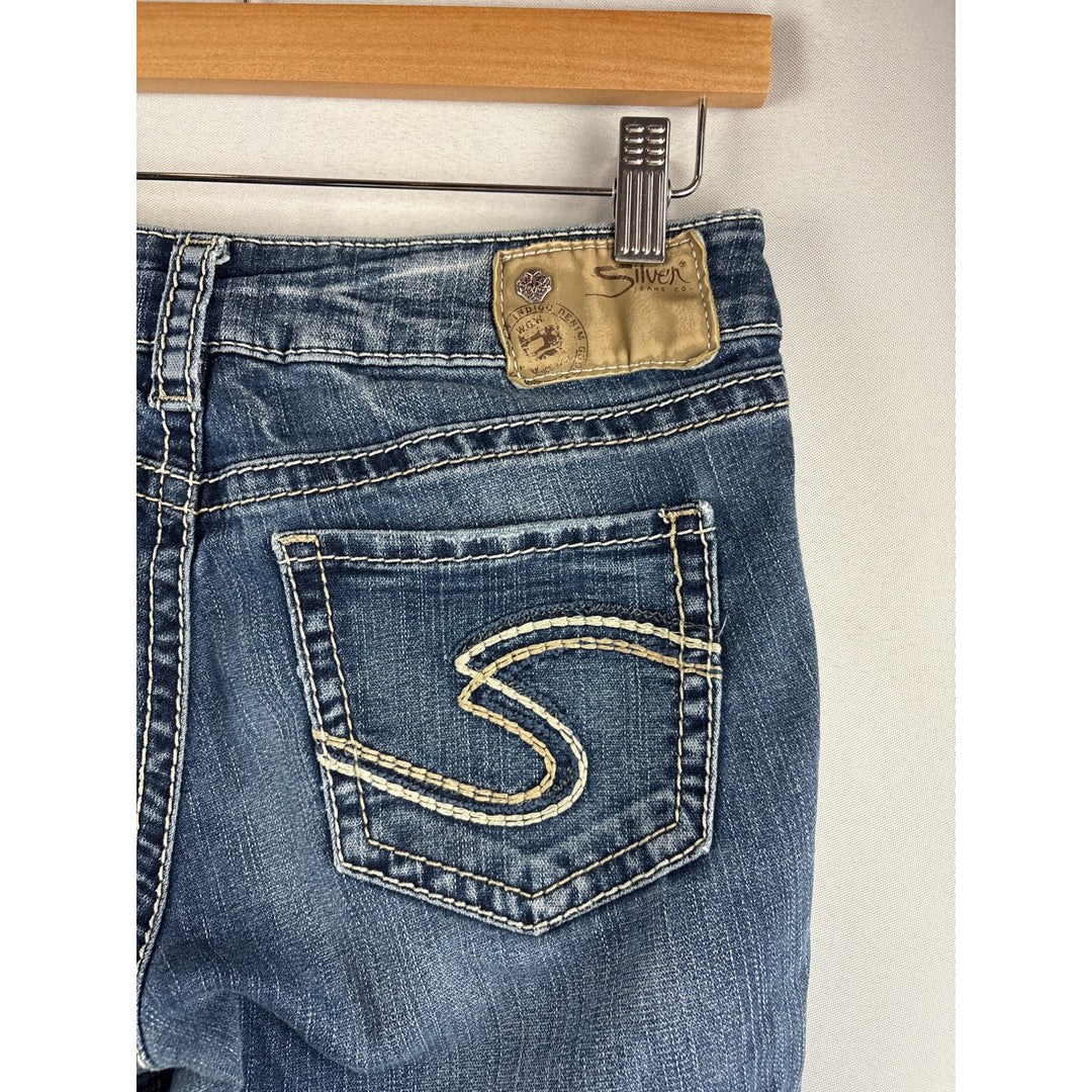 Silver Jeans Co. Suki Mid Slim Bootcut Jeans W27/L33 Blue Denim Womens