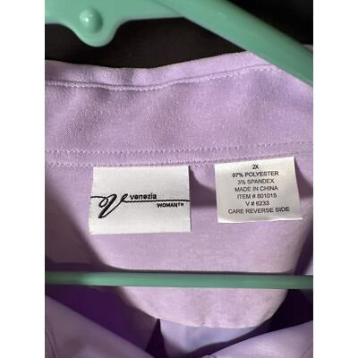 Venezia Lavender microsuede button down size 2X