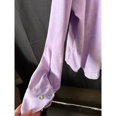 Venezia Lavender microsuede button down size 2X