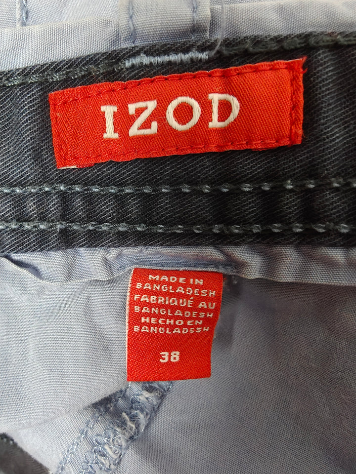 Mens IZOD Chino Shorts Blue Size 38