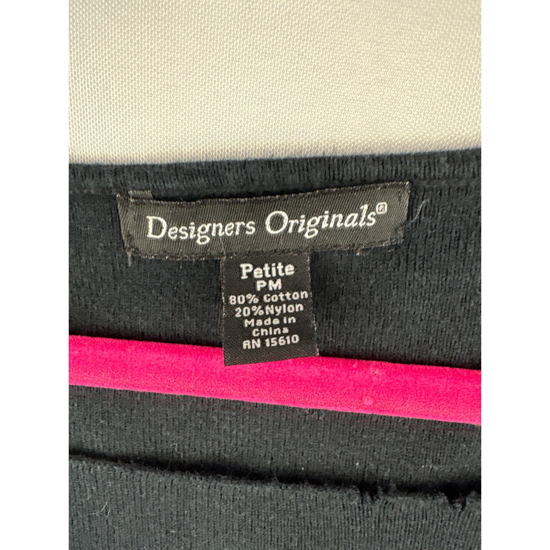 Designers Originals Black Sleeveless Petite Medium Top