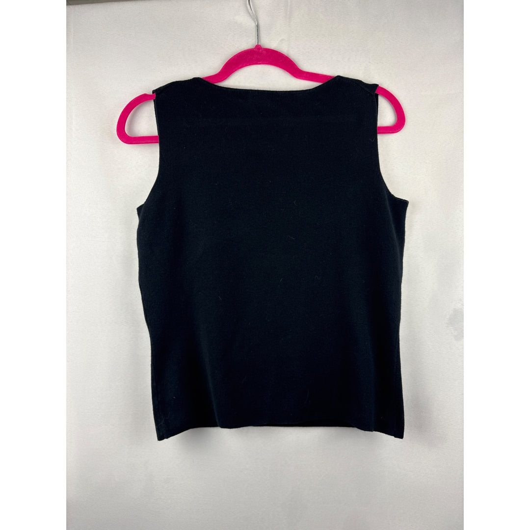 Designers Originals Black Sleeveless Petite Medium Top