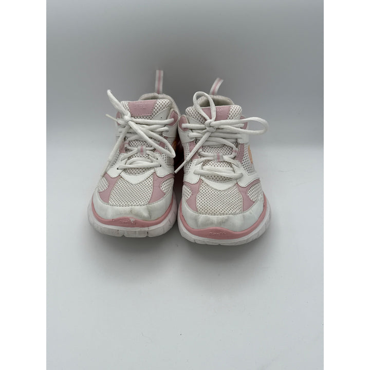 K-Swiss Womens 7.5B White & Pink Mesh Athletic Lace-Up Sneakers