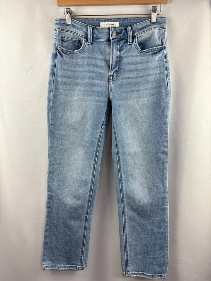 Women’s Flying Monkey Size 28P Light Wash Blue Straight Jeans