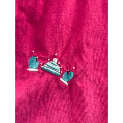 Quacker Factory Womens Pink Embroidered Button-Down Shirt 1X