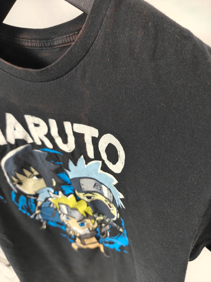 Mens Naruto Shippuden Graphic T Shirt Black Size L