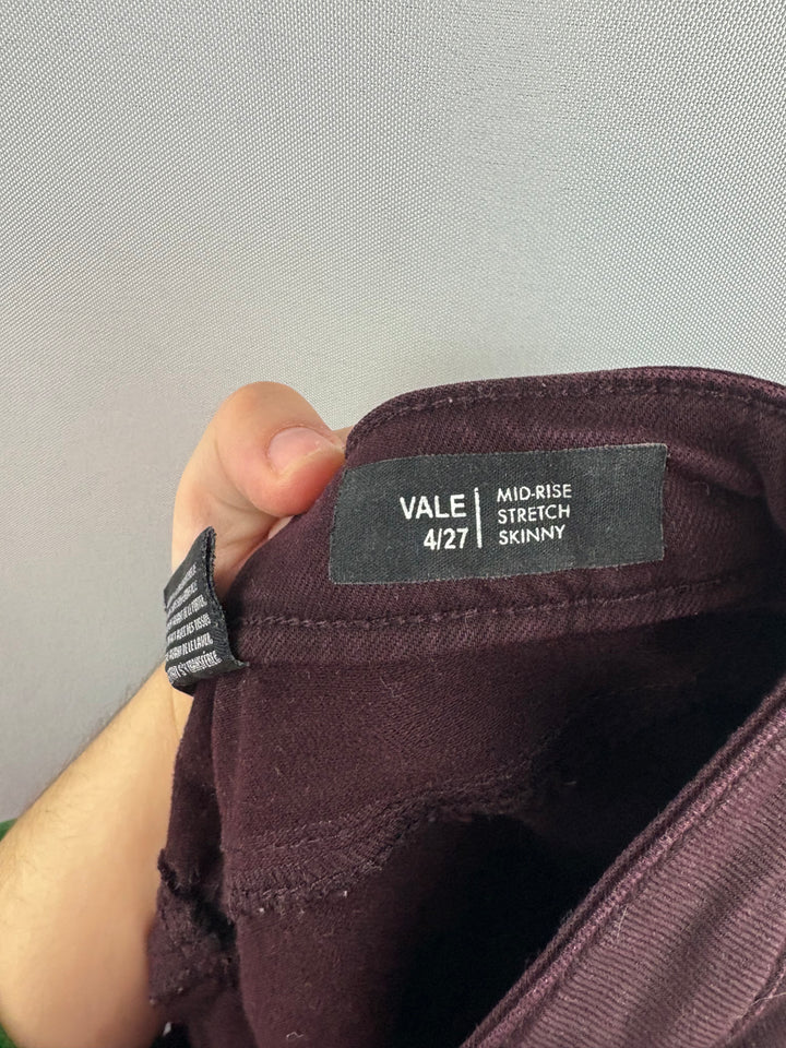Women’s Buffalo David Bitton Size 4/27 Burgundy Skinny Jeans