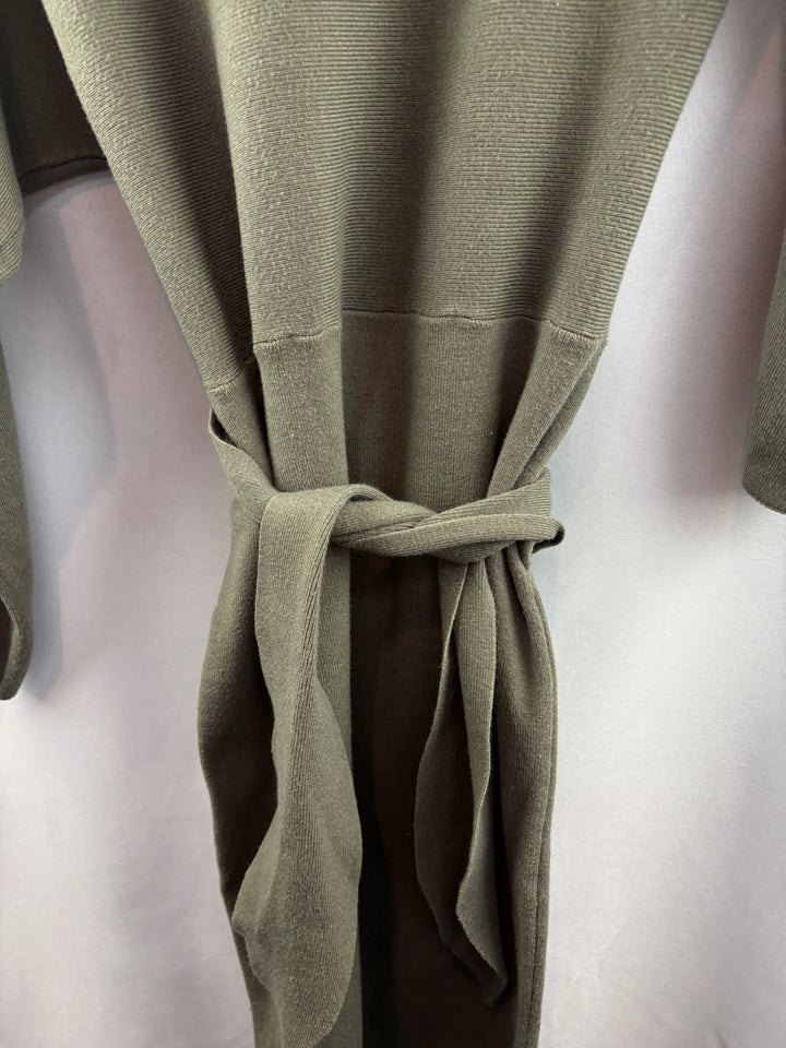 Women’s Mable Medium Olive Green Midi Tie Dress