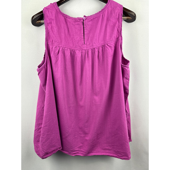 Women’s Knox Rose 1X Purple Tank Blouse w/ Lace Details