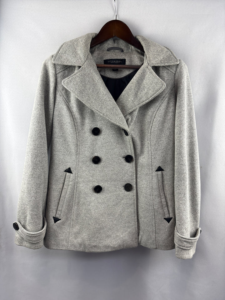 Women’s Liverpool Medium Whiteish Gray Peacoat