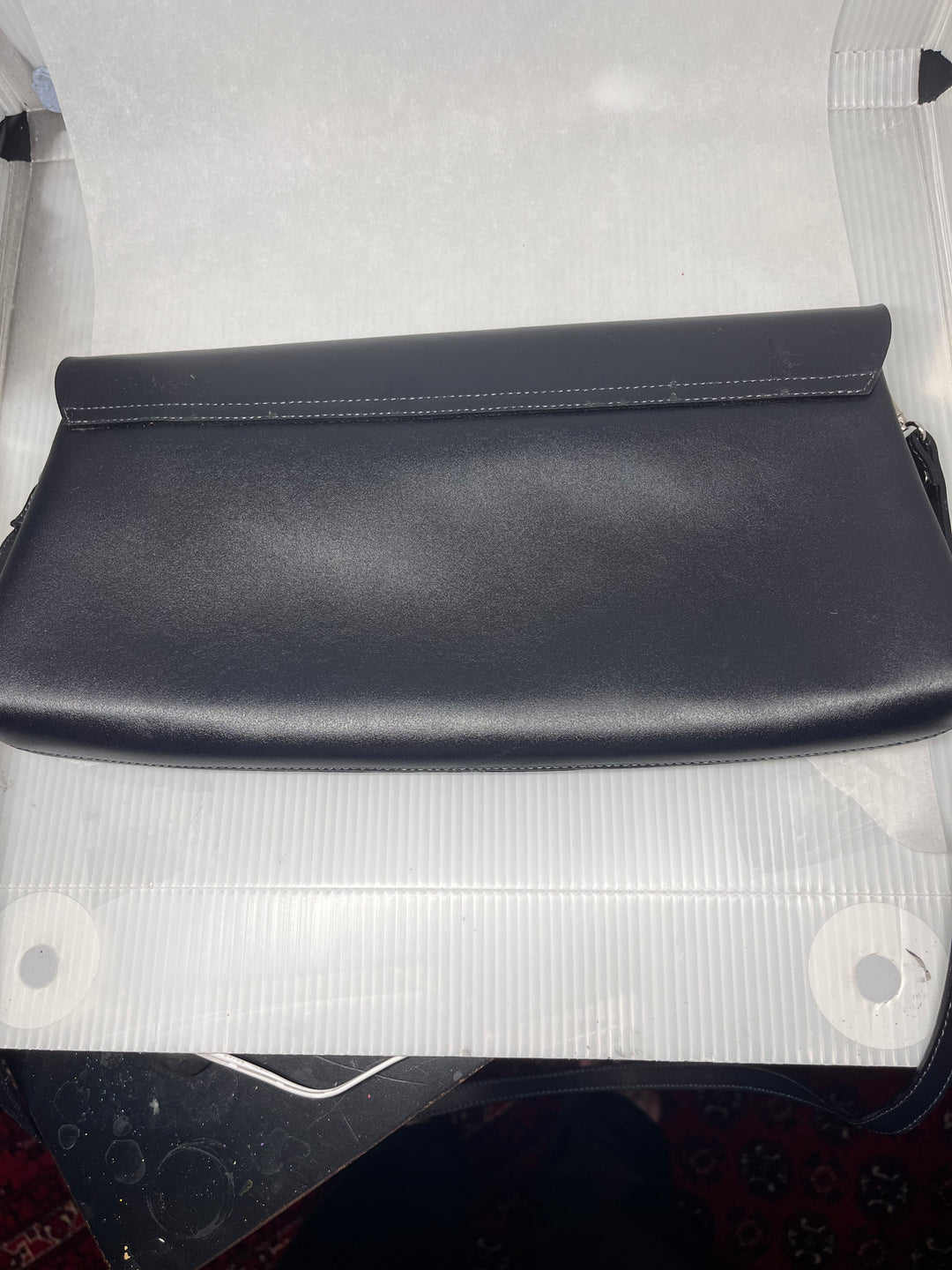 Francesco Biasia Black Leather Shoulder Bag Made in Italy