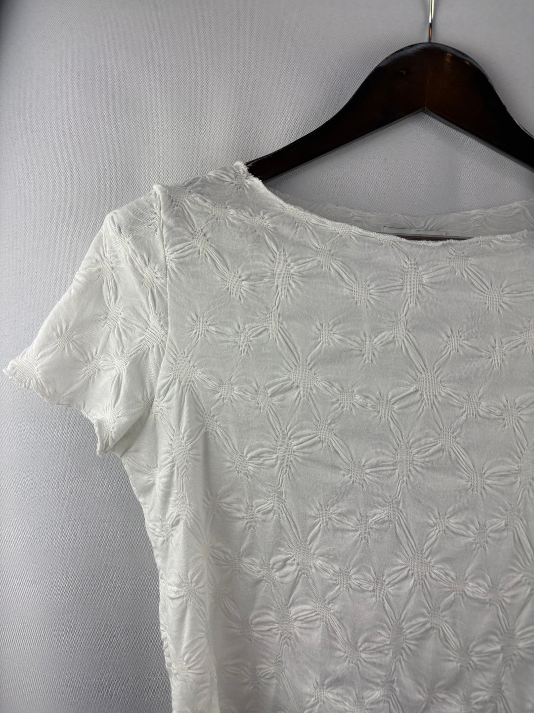 Women’s TopShop Size 8-10 White Ruched Crop Top