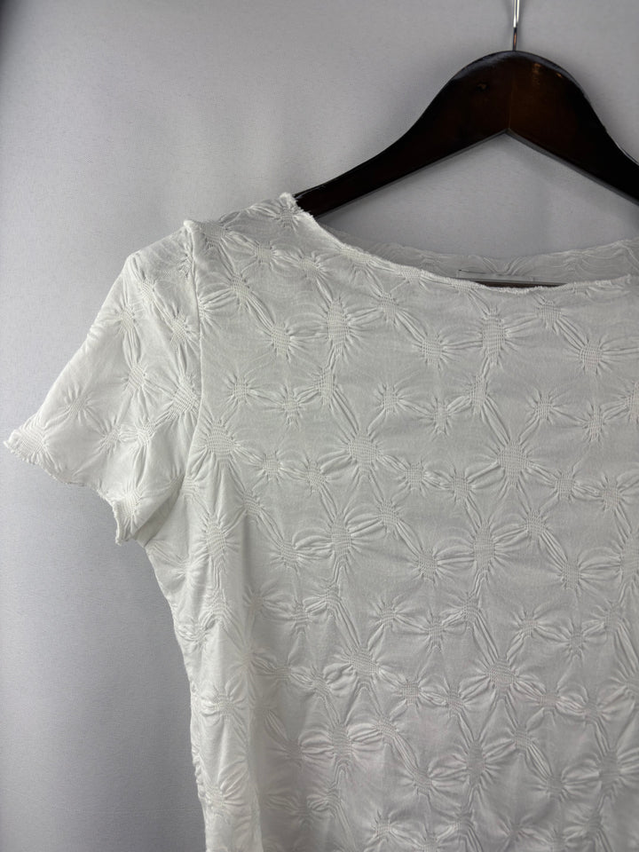 Women’s TopShop Size 8-10 White Ruched Crop Top