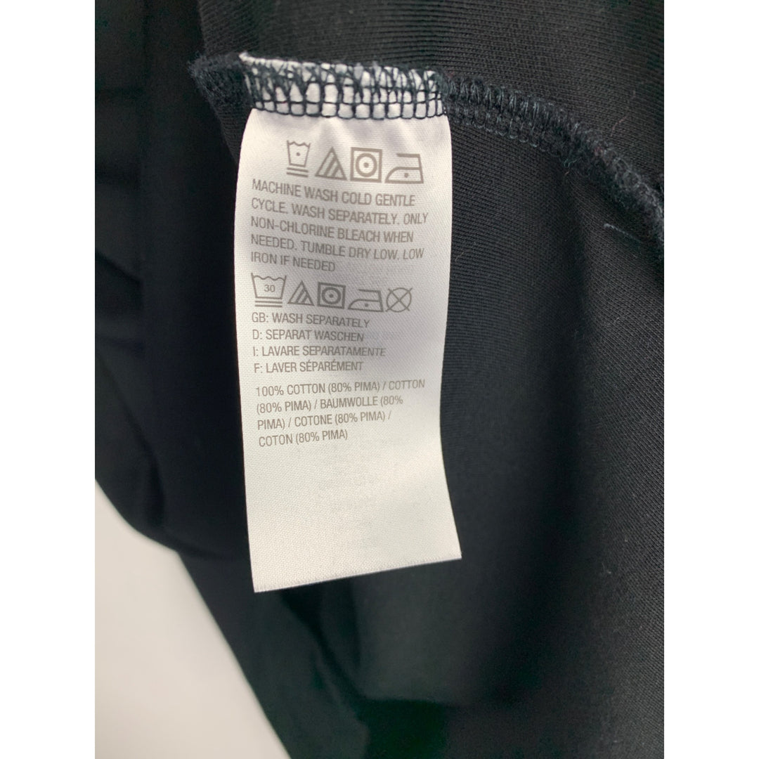 Isaac Mizrahi Live Essential Black 3/4 Sleeve Cotton Blend Top Size M