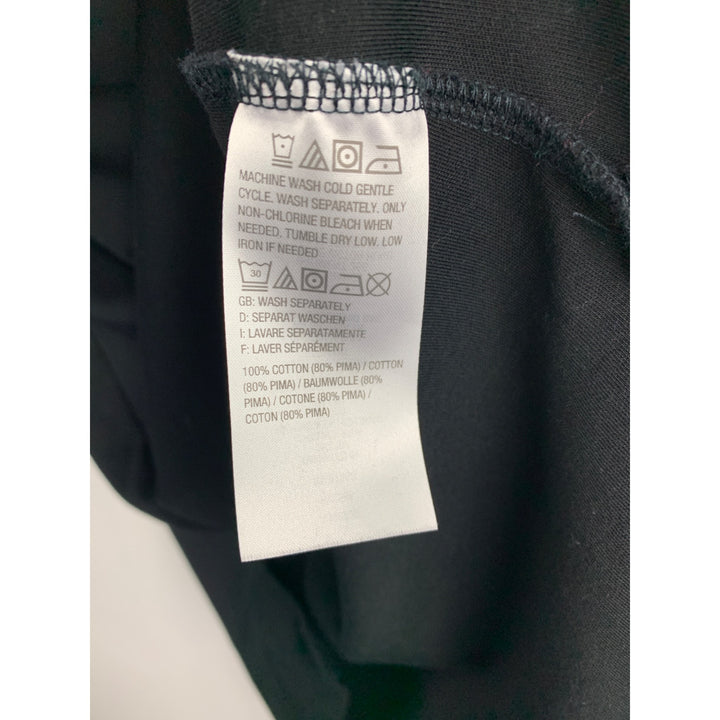 Isaac Mizrahi Live Essential Black 3/4 Sleeve Cotton Blend Top Size M