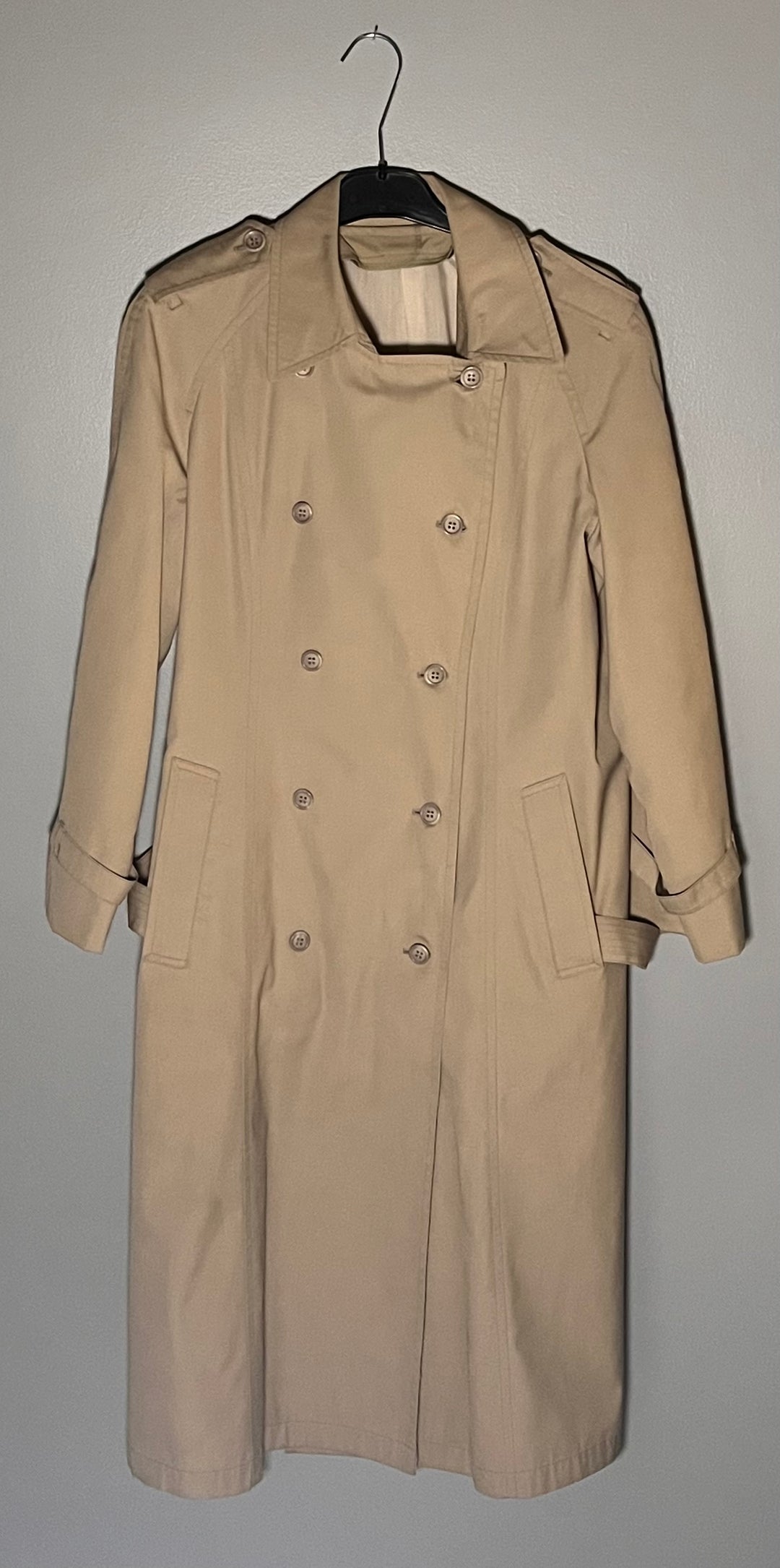 Vintage Women's London Fog Khaki Trench Coat Size 12